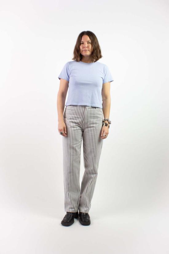  에블린 데님 팬츠 아벨린 스트라이프 로데오 진 - A B E L I N E