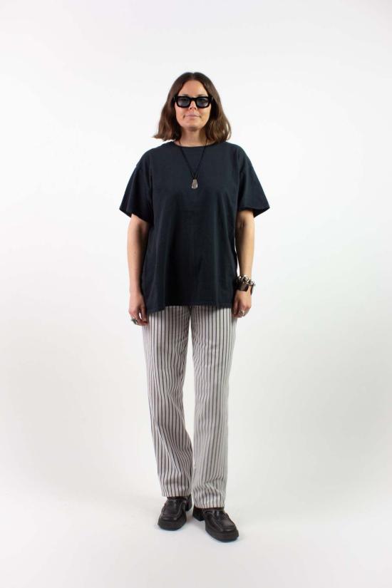  에블린 데님 팬츠 아벨린 스트라이프 로데오 진 - A B E L I N E