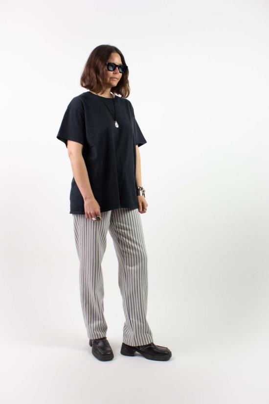  에블린 데님 팬츠 아벨린 스트라이프 로데오 진 - A B E L I N E