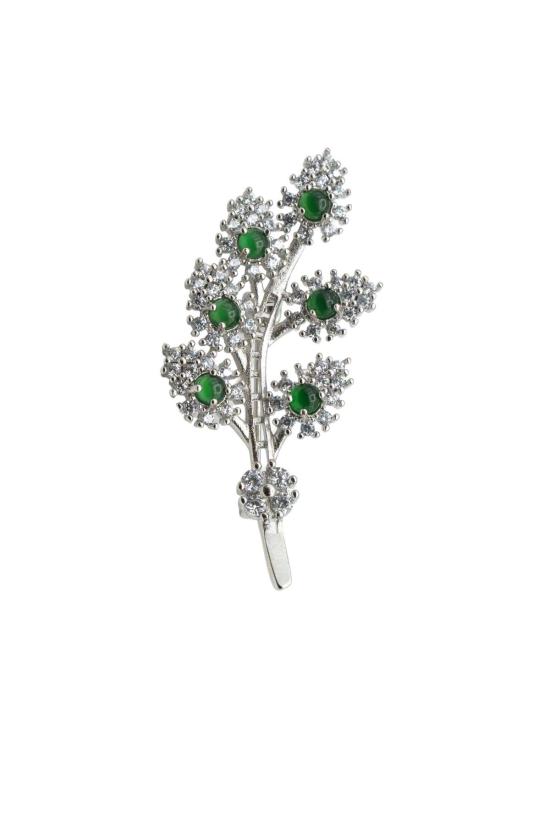  세레 브로치 세리 잎 옥