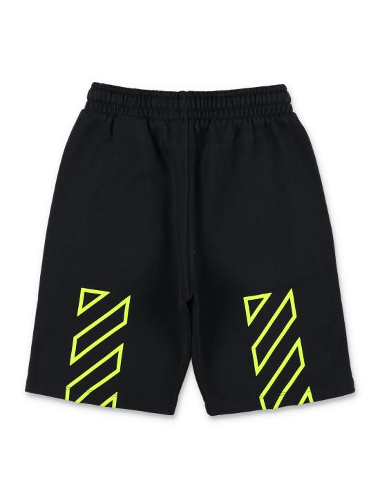 26SS [키즈] 오프화이트 쇼츠/버뮤다 OBCI001S26FLE002 Nero - OFF WHITE