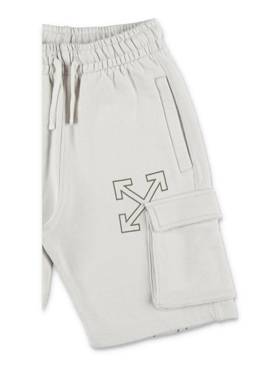 26SS [키즈] 오프화이트 쇼츠/버뮤다 OBCI005S26FLE001 050 ANTARCTICA - OFF WHITE