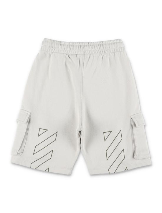 26SS [키즈] 오프화이트 쇼츠/버뮤다 OBCI005S26FLE001 050 ANTARCTICA - OFF WHITE