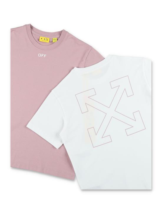 26SS [키즈] 오프화이트 티셔츠 OG2B001S26JER001 960 Rosso - OFF WHITE