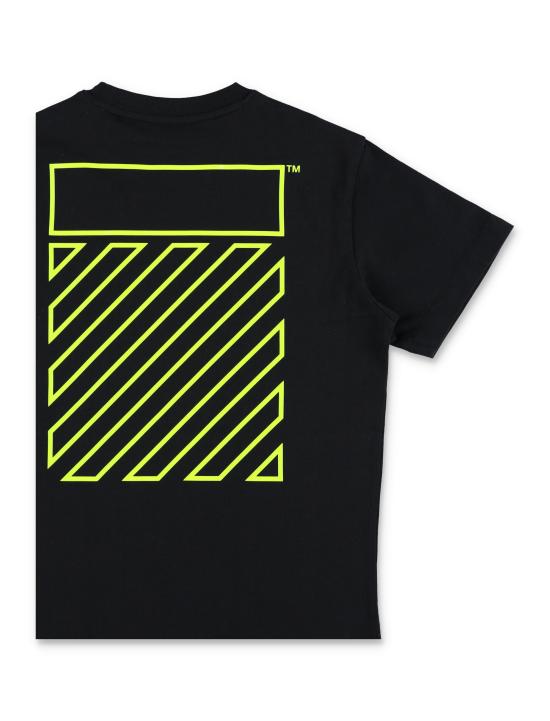 26SS [키즈] 오프화이트 티셔츠 OBAA002S26JER004 001 Nero - OFF WHITE