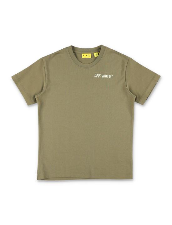 26SS [키즈] 오프화이트 티셔츠 OBAA002S26JER005 311 Verde