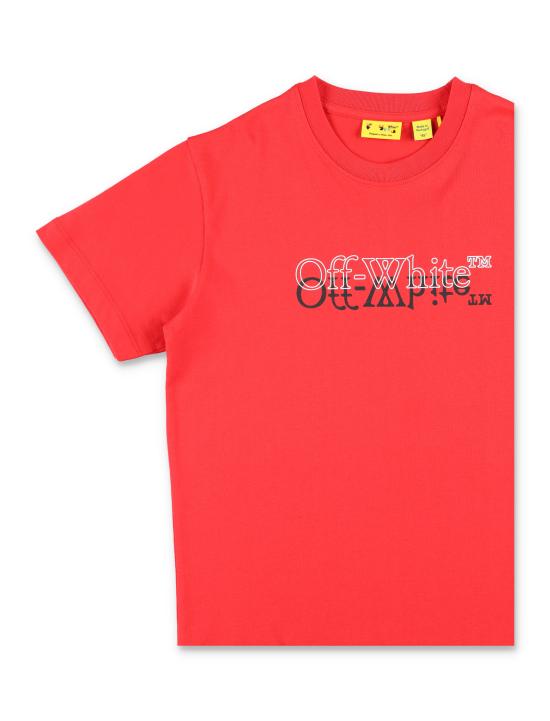 26SS [키즈] 오프화이트 티셔츠 OBAA002S26JER001 600 Rosso - OFF WHITE
