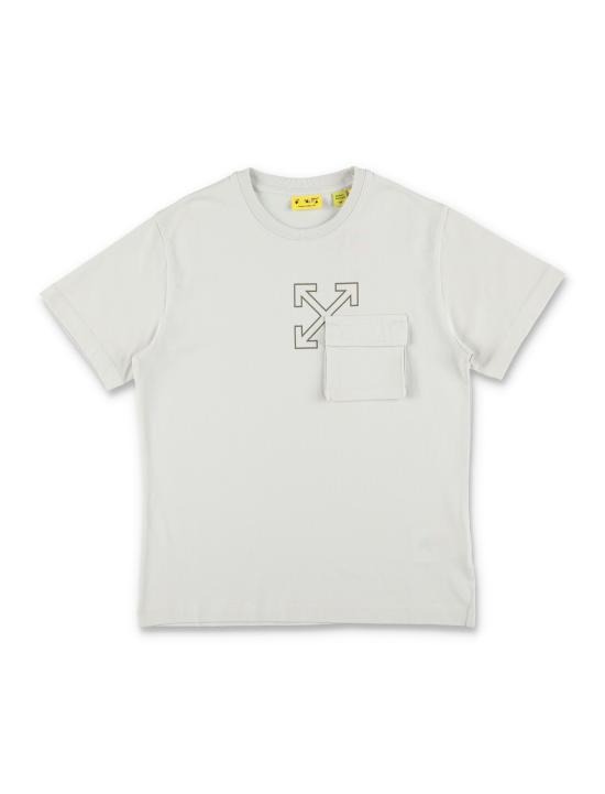26SS [키즈] 오프화이트 티셔츠 OBAA016S26JER001 050 ANTARCTICA