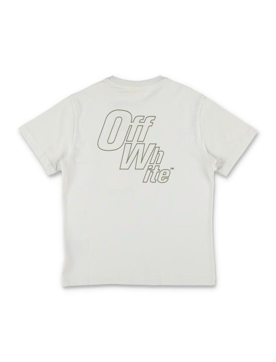 26SS [키즈] 오프화이트 티셔츠 OBAA016S26JER001 050 ANTARCTICA - OFF WHITE