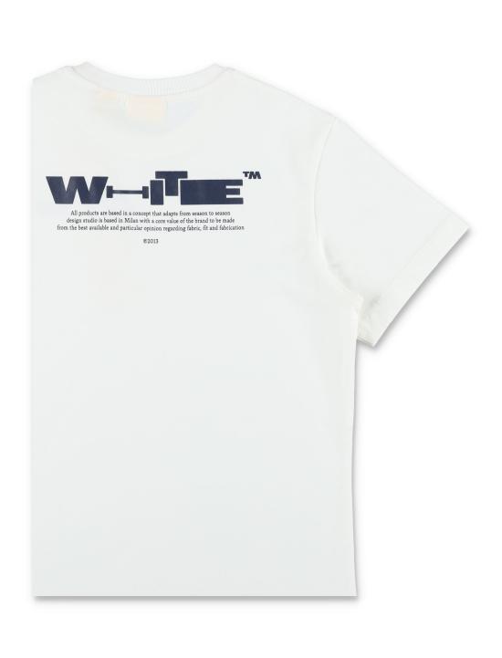 26SS [키즈] 오프화이트 티셔츠 OBAA002S26JER00A 100 Bianco - OFF WHITE