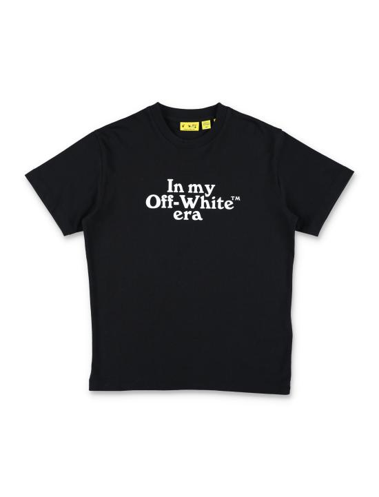 26SS [키즈] 오프화이트 티셔츠 OBAA002S26JER007 001 Nero