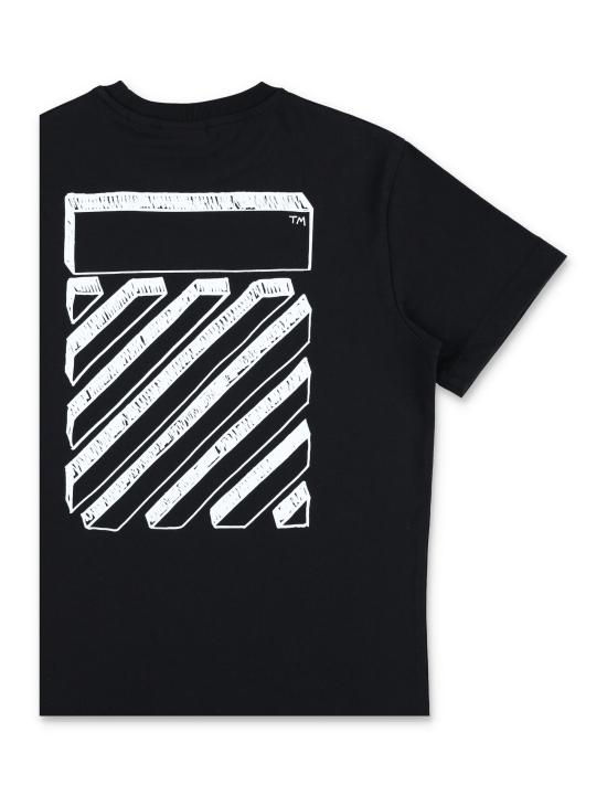 26SS [키즈] 오프화이트 티셔츠 OBAA002S26JER009 001 Nero - OFF WHITE