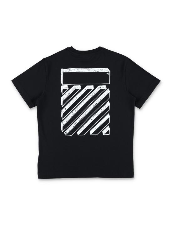 26SS [키즈] 오프화이트 티셔츠 OBAA002S26JER009 001 Nero - OFF WHITE