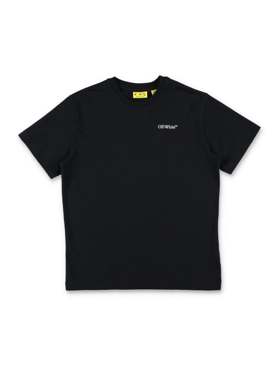 26SS [키즈] 오프화이트 티셔츠 OBAA002S26JER009 001 Nero