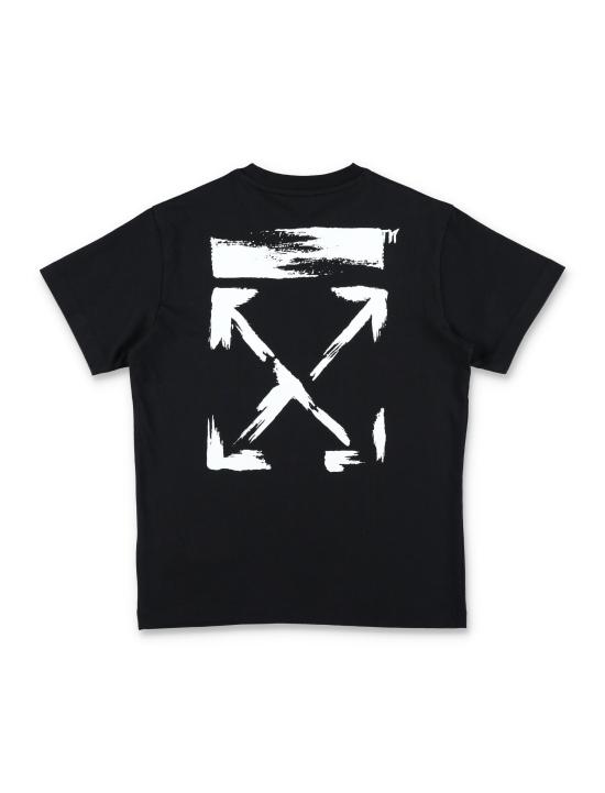 26SS [키즈] 오프화이트 티셔츠 OBAA002S26JER006 001 Nero - OFF WHITE