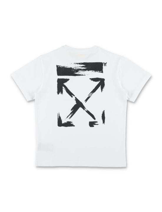 26SS [키즈] 오프화이트 티셔츠 OBAA002S26JER006 100 Bianco - OFF WHITE