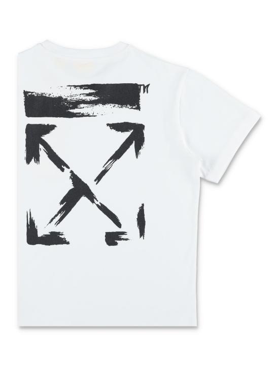 26SS [키즈] 오프화이트 티셔츠 OBAA002S26JER006 100 Bianco - OFF WHITE