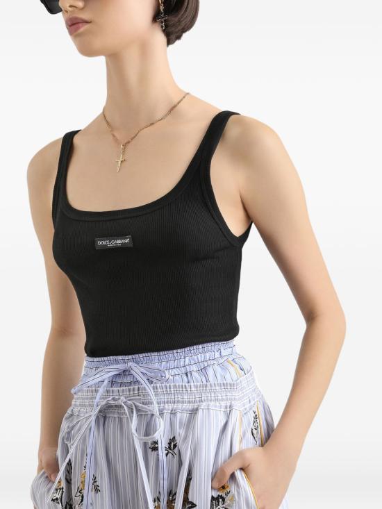 26SS 돌체앤가바나 민소매 티셔츠 F8W45T FU7AVN0000 Black - DOLCE & GABBANA