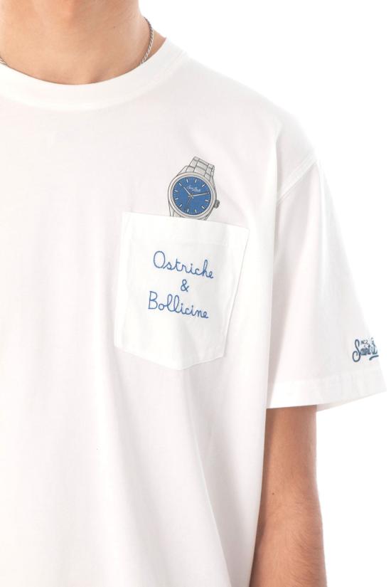 26SS 세인트바쓰 반팔 티셔츠 AUS0001 04294L 01N White - MC2 SAINT BARTH