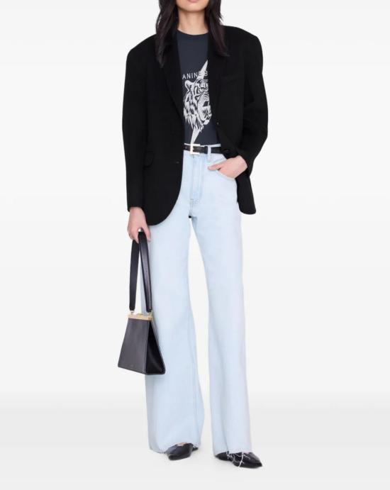 26SS 애니빙 반팔 티셔츠 A0812514VTG3 VINTAGE BLACK Black - ANINE BING