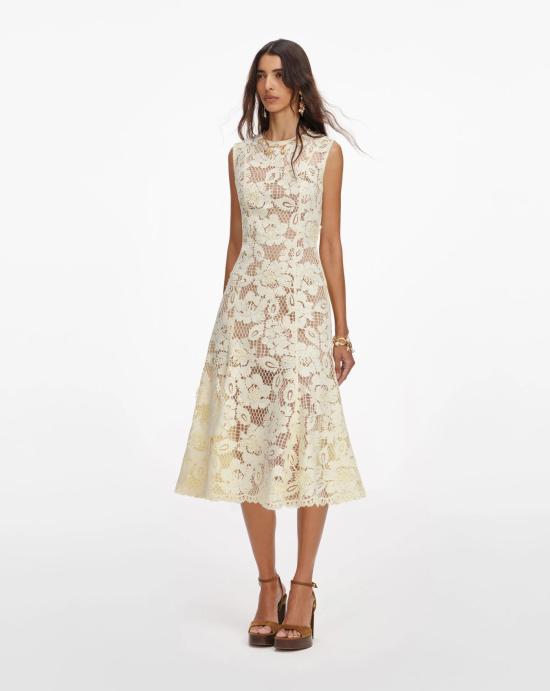 26SS 셀프 포트레이트 롱 원피스 SS26094MY YELLOW Yellow - SELF PORTRAIT