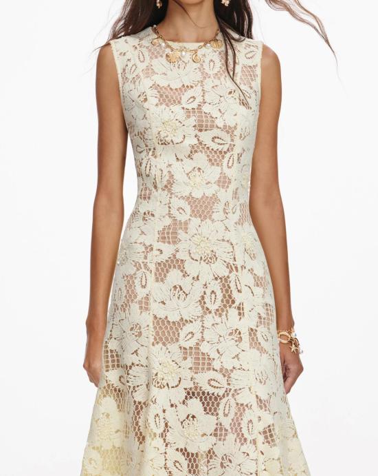 26SS 셀프 포트레이트 롱 원피스 SS26094MY YELLOW Yellow - SELF PORTRAIT