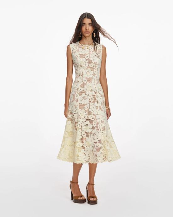 26SS 셀프 포트레이트 롱 원피스 SS26094MY YELLOW Yellow - SELF PORTRAIT