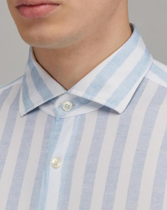 26SS 싸쿠스 긴팔 셔츠 ACT558ML 21651 002 White blue - XACUS