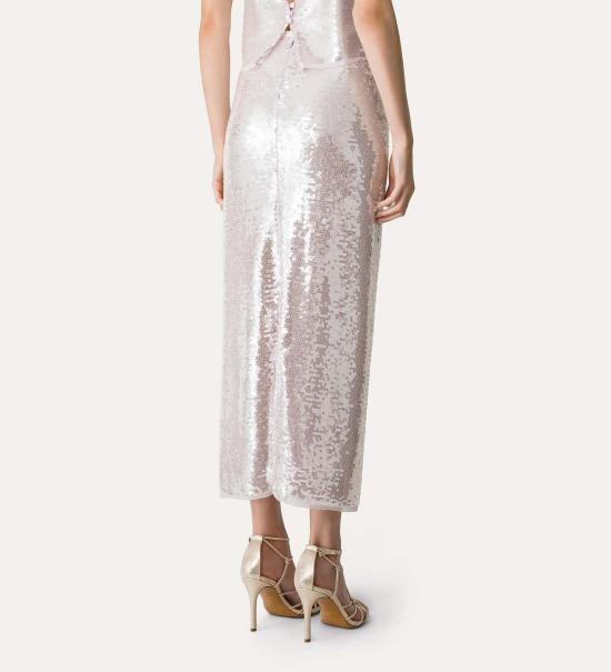  포르테포르테 롱 스커트 포르테 14894 마이 스커트 리퀴드 시퀸 펜슬 스커트 - FORTE FORTE