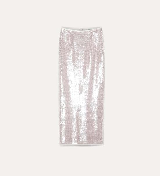  포르테포르테 롱 스커트 포르테 14894 마이 스커트 리퀴드 시퀸 펜슬 스커트 - FORTE FORTE