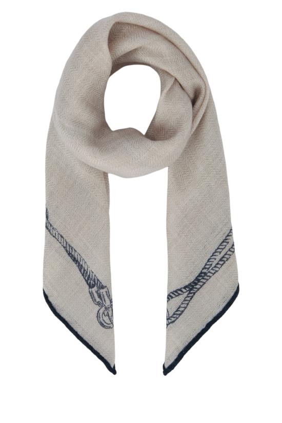 26SS 로로피아나 머플러/스카프 FAP1988 T1O7 SANDSHELL BEIGE BLUE