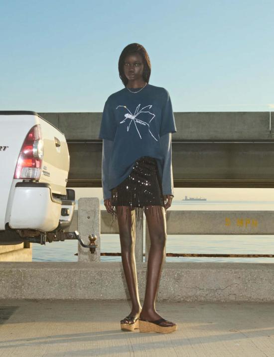  프리스카베라 긴팔 티셔츠 네이비 베다즐 스파이더 - PRISCAVERA