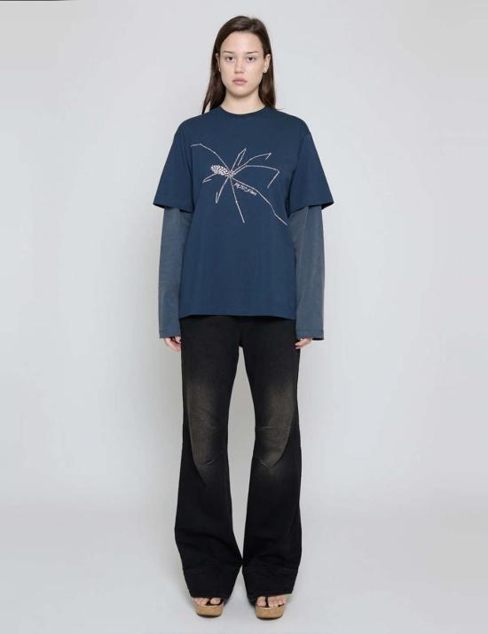  프리스카베라 긴팔 티셔츠 네이비 베다즐 스파이더 - PRISCAVERA