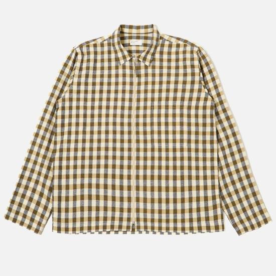  유니버셜웍스 긴팔 셔츠 유니버설 웍스 애버딘 링콧 지퍼  올리브