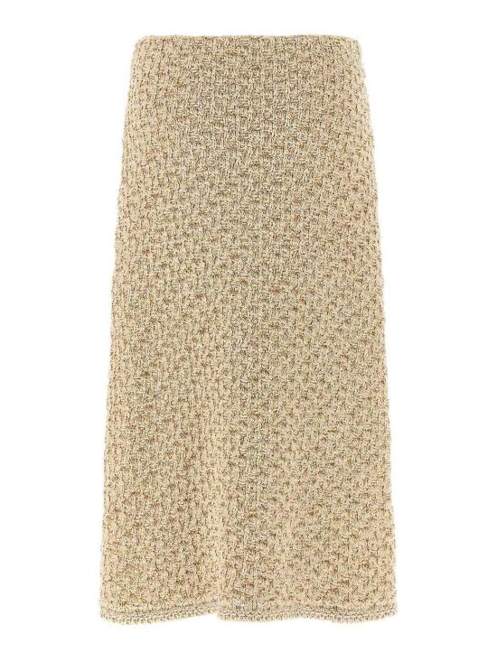 26SS 파비아나 필리피 미디 스커트 GND266F388L741VR1 Gold - FABIANA FILIPPI