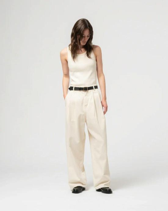  걸스오브더스트 스트레이트 팬츠 더스트의 소녀들, 영사 바지, 에크루 - GIRLS OF DUST