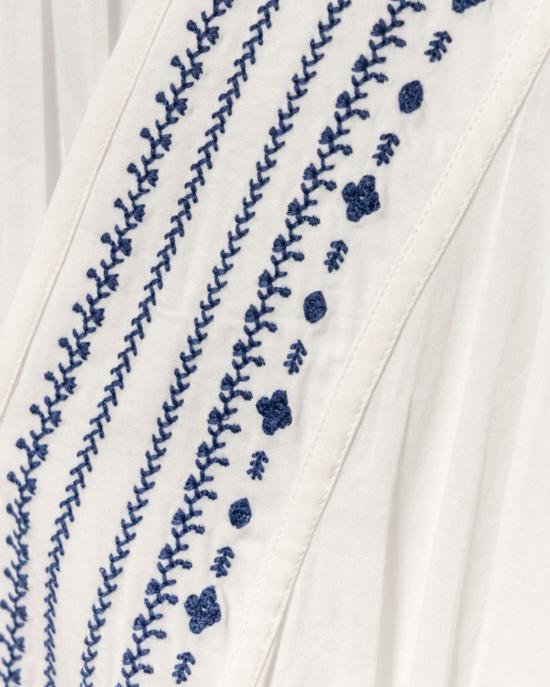  아페쎄 블라우스 A.P.C. 브이넥  (버튼 커프스 소매) 화이트 - A.P.C.