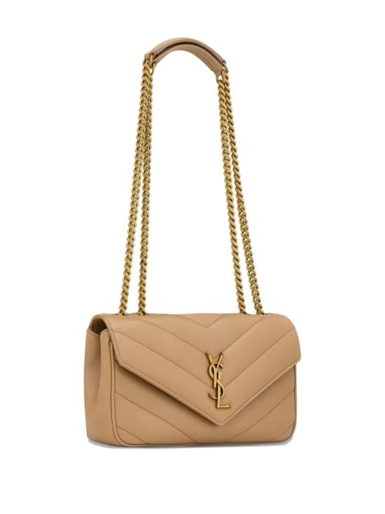 26SS 생로랑 루루 마틀라세 램스킨 스몰 숄더백 801437 AAEAX2357 Marrone chiaro - SAINT LAURENT