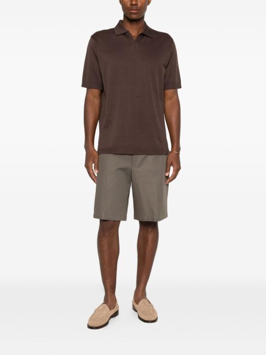 26SS 에르노 폴로 티셔츠 JV000004U 520598800 Marrone scuro - HERNO