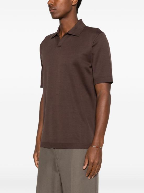 26SS 에르노 폴로 티셔츠 JV000004U 520598800 Marrone scuro - HERNO