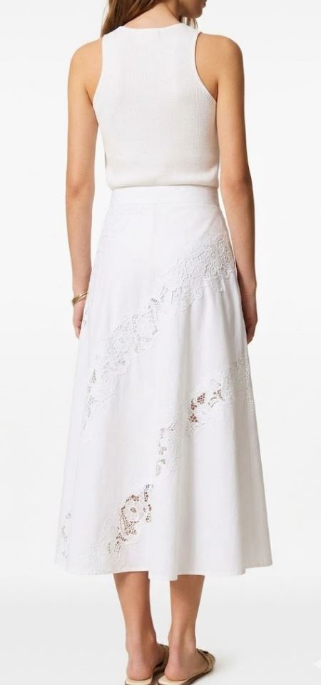 26SS 트윈셋 롱 스커트 261TT2030 S2000400001 Bianco ottico - TWINSET