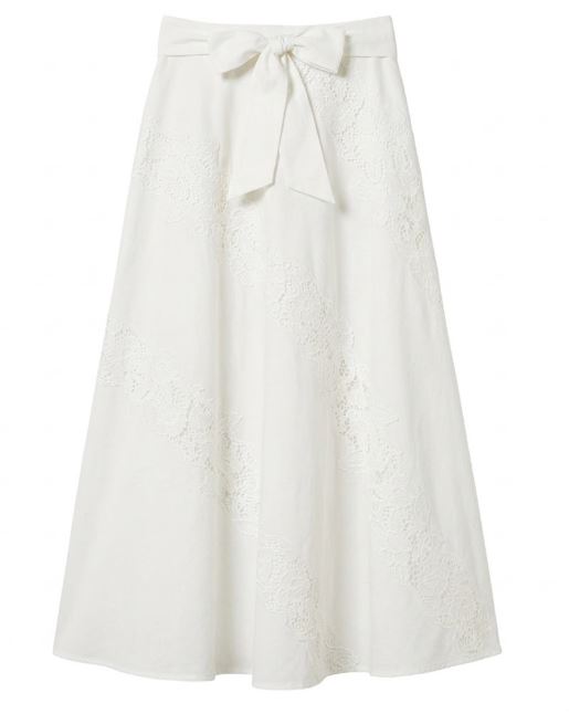 26SS 트윈셋 롱 스커트 261TT2030 S2000400001 Bianco ottico