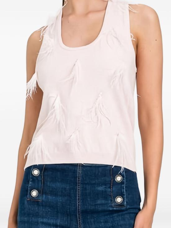 26SS 트윈셋 민소매 티셔츠 261TP3420 S2155600570 Sabbia rosa - TWINSET