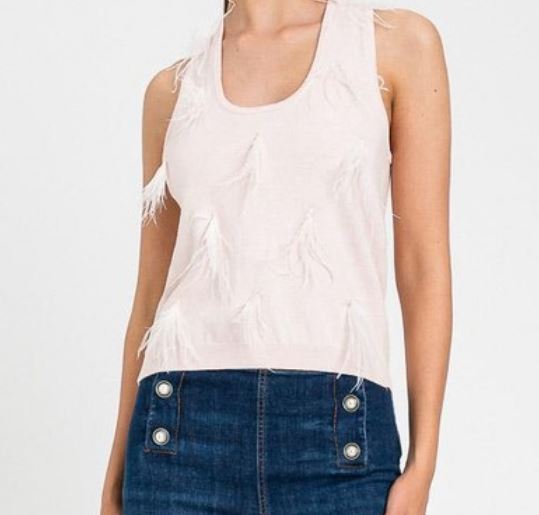 26SS 트윈셋 민소매 티셔츠 261TP3420 S2155600570 Sabbia rosa - TWINSET