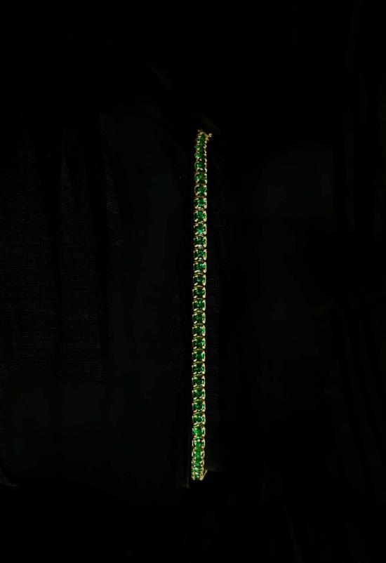  더 엔케이씨 스토어 팔찌 NKC 스토어 그린 크리스탈 마이크로 테니스