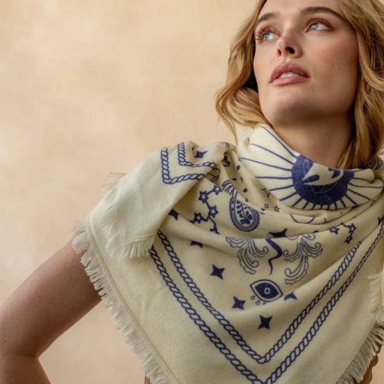  프레야 머플러/스카프 코스믹 캐시미어 반다나 - FREYA