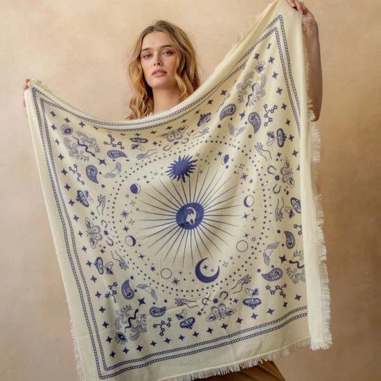  프레야 머플러/스카프 코스믹 캐시미어 반다나 - FREYA