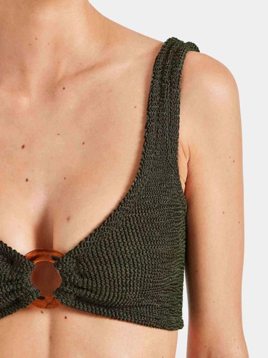  훈자 지 비키니 수영복 훈자 G 나딘 비키니 메탈릭 카키 - HUNZA G