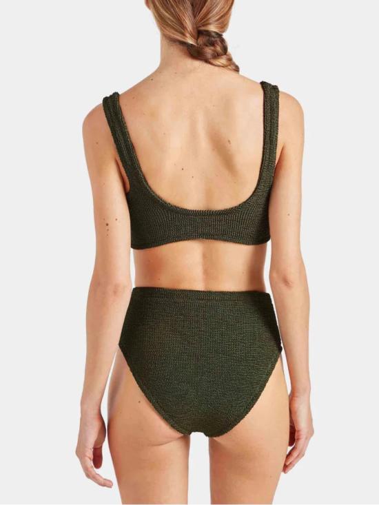  훈자 지 비키니 수영복 훈자 G 나딘 비키니 메탈릭 카키 - HUNZA G
