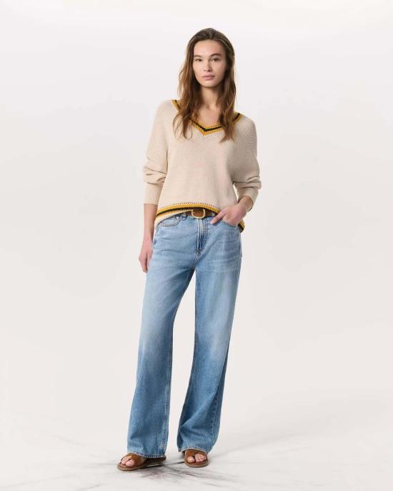  에볼럭시 데님 팬츠 Rag & Bone Featherweight Logan Wide Leg Jean Audrey - EVOLUXXY